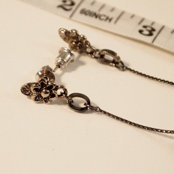 Long Howlite Turquoise Earrings Boho Dangle Pierced or Clip-on Earrings - Picture 6 of 8